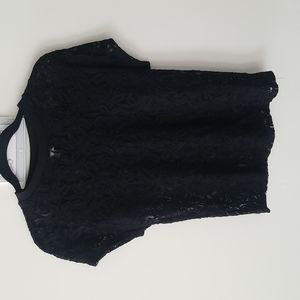 Black see thru top